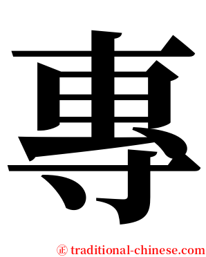 專 serif font