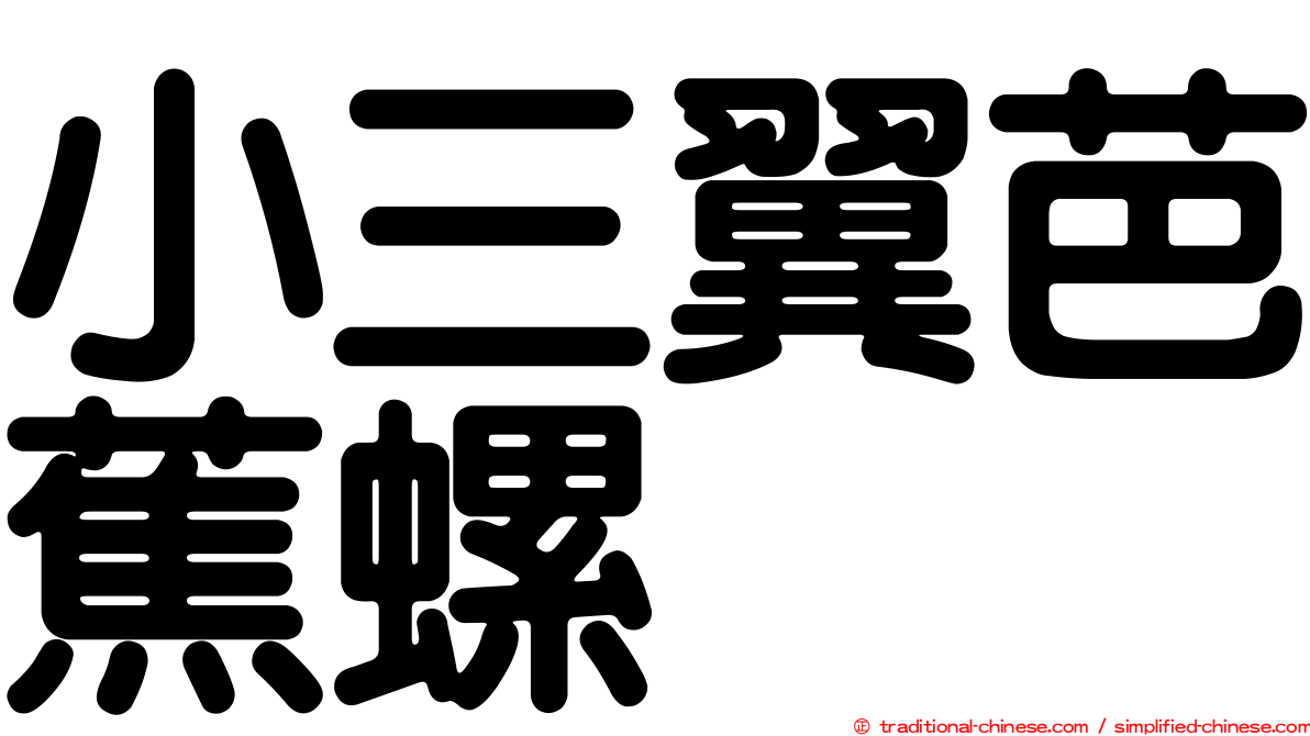 小三翼芭蕉螺