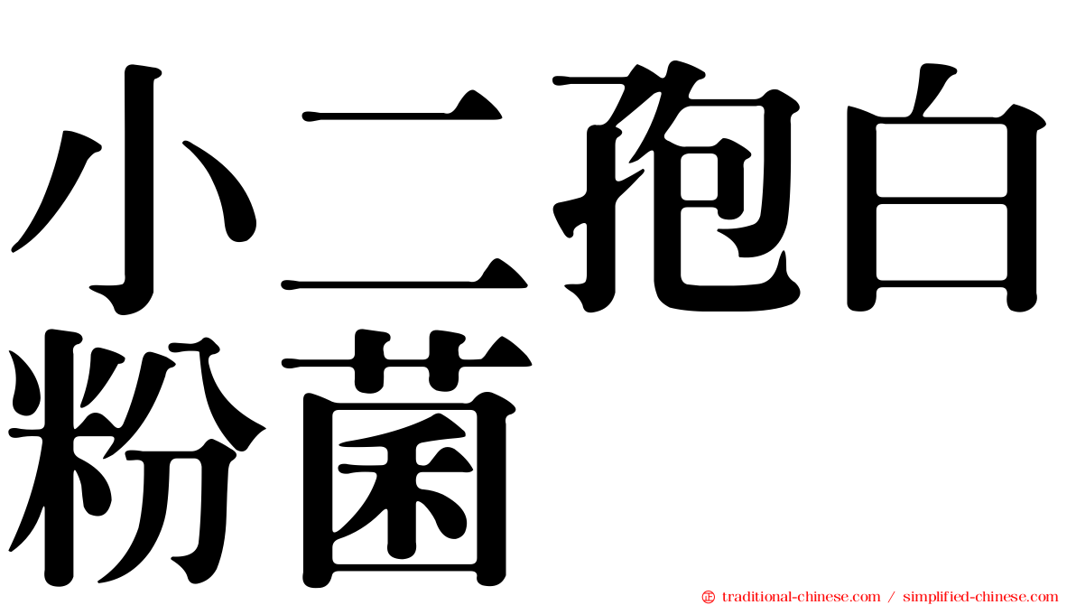 小二孢白粉菌