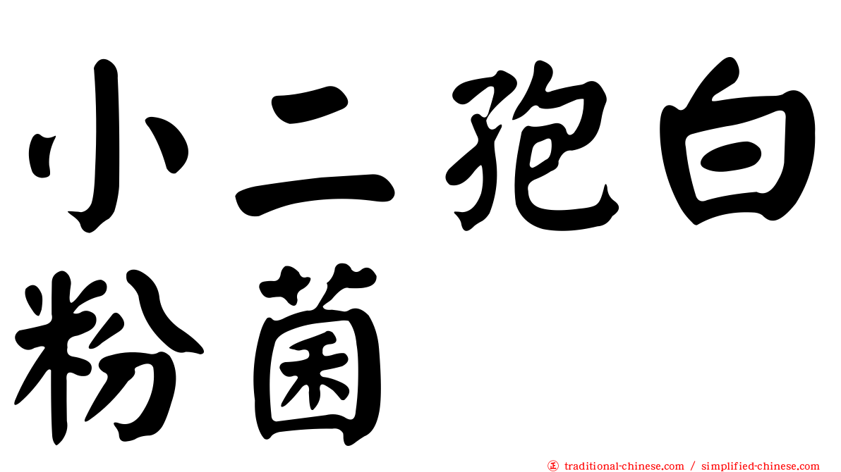 小二孢白粉菌