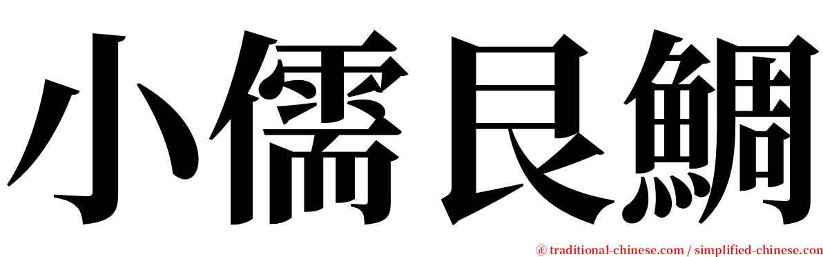 小儒艮鯛 serif font