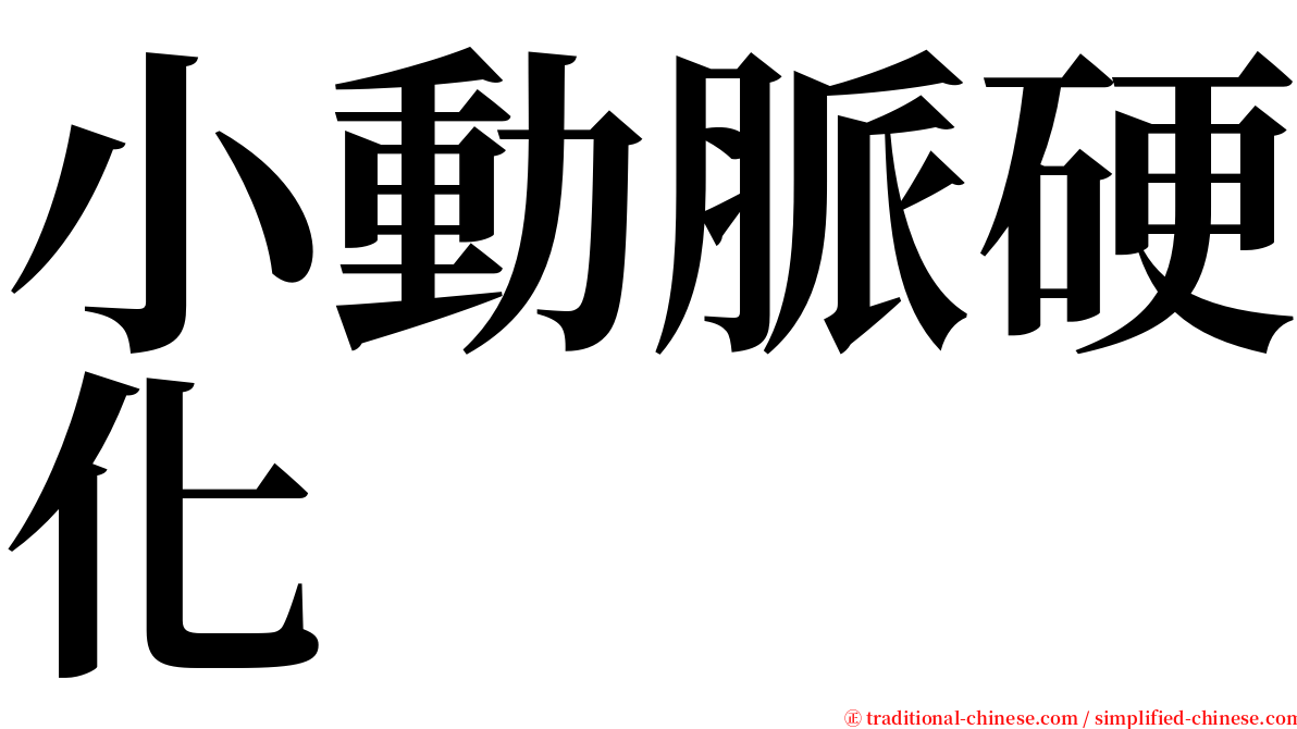 小動脈硬化 serif font