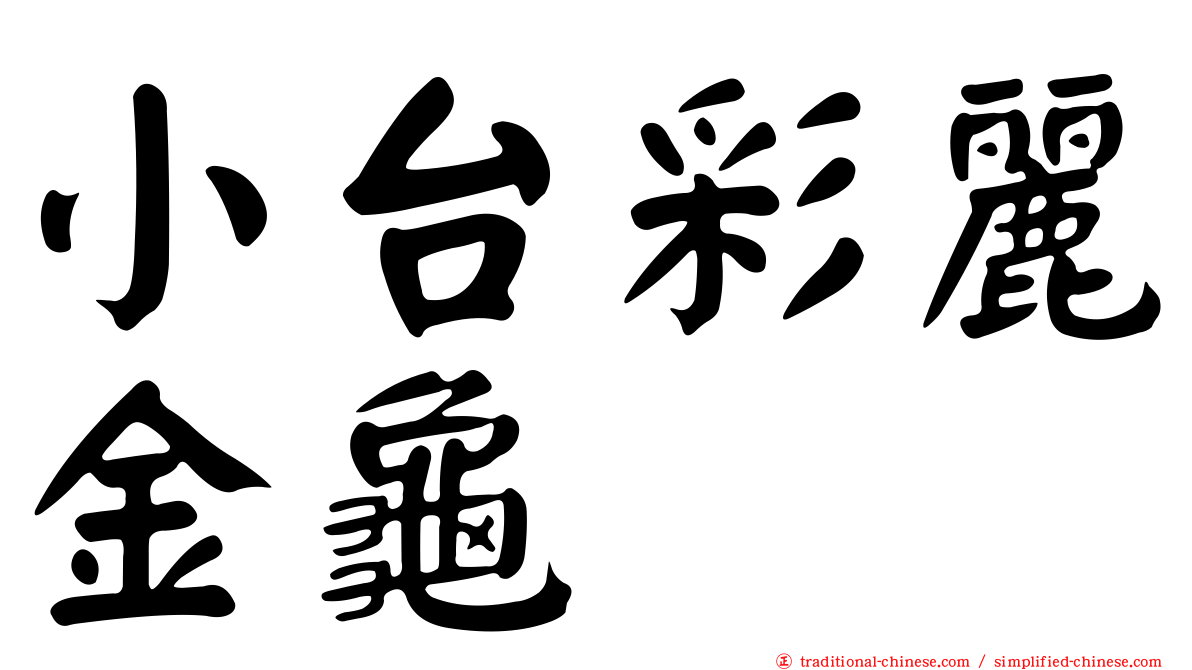 小台彩麗金龜