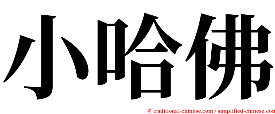 小哈佛 serif font