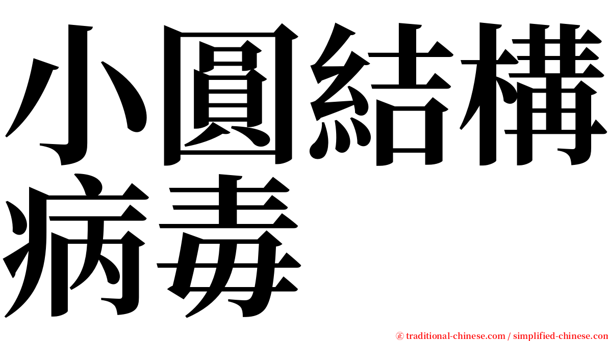 小圓結構病毒 serif font