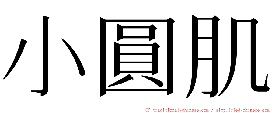 小圓肌 ming font