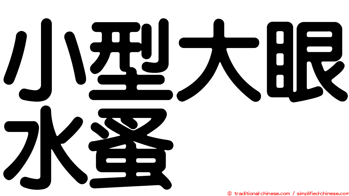 小型大眼水蚤