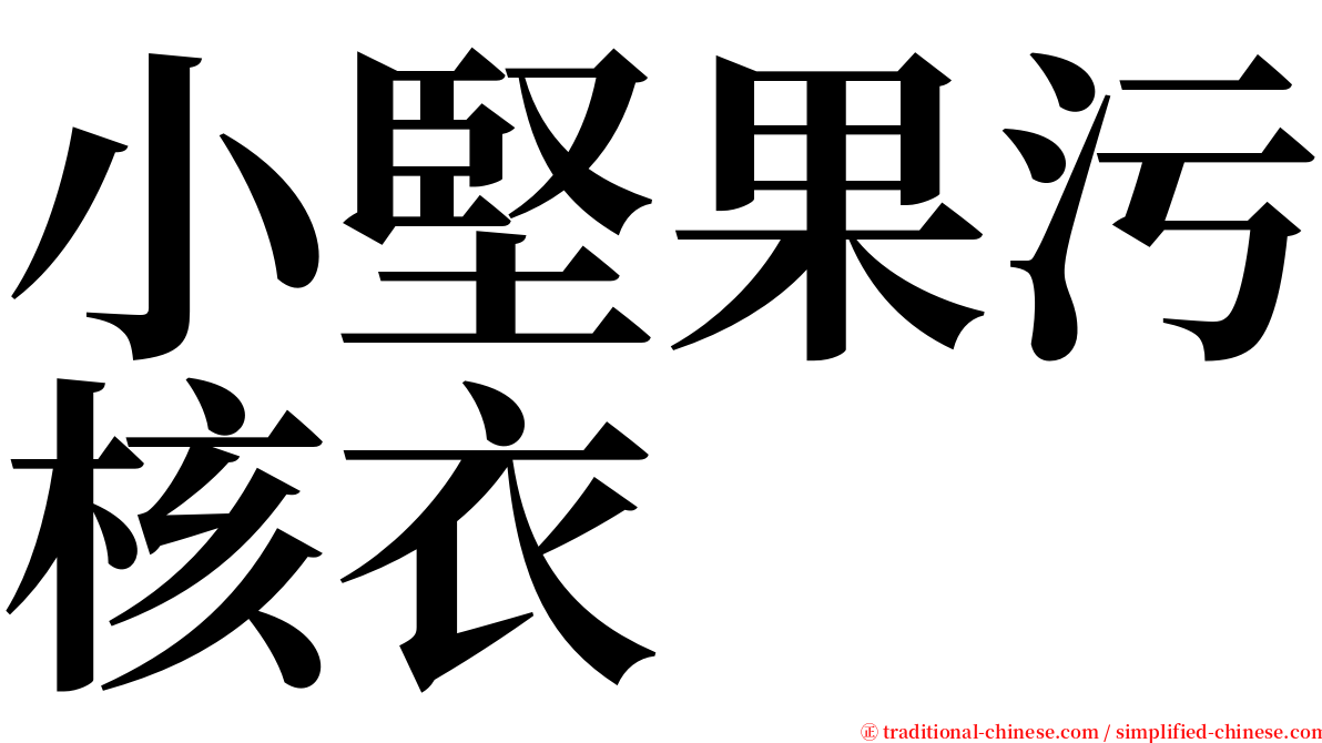 小堅果污核衣 serif font