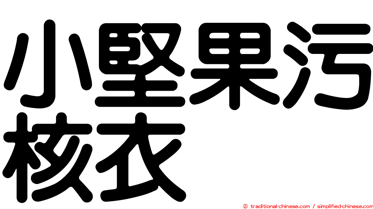 小堅果污核衣