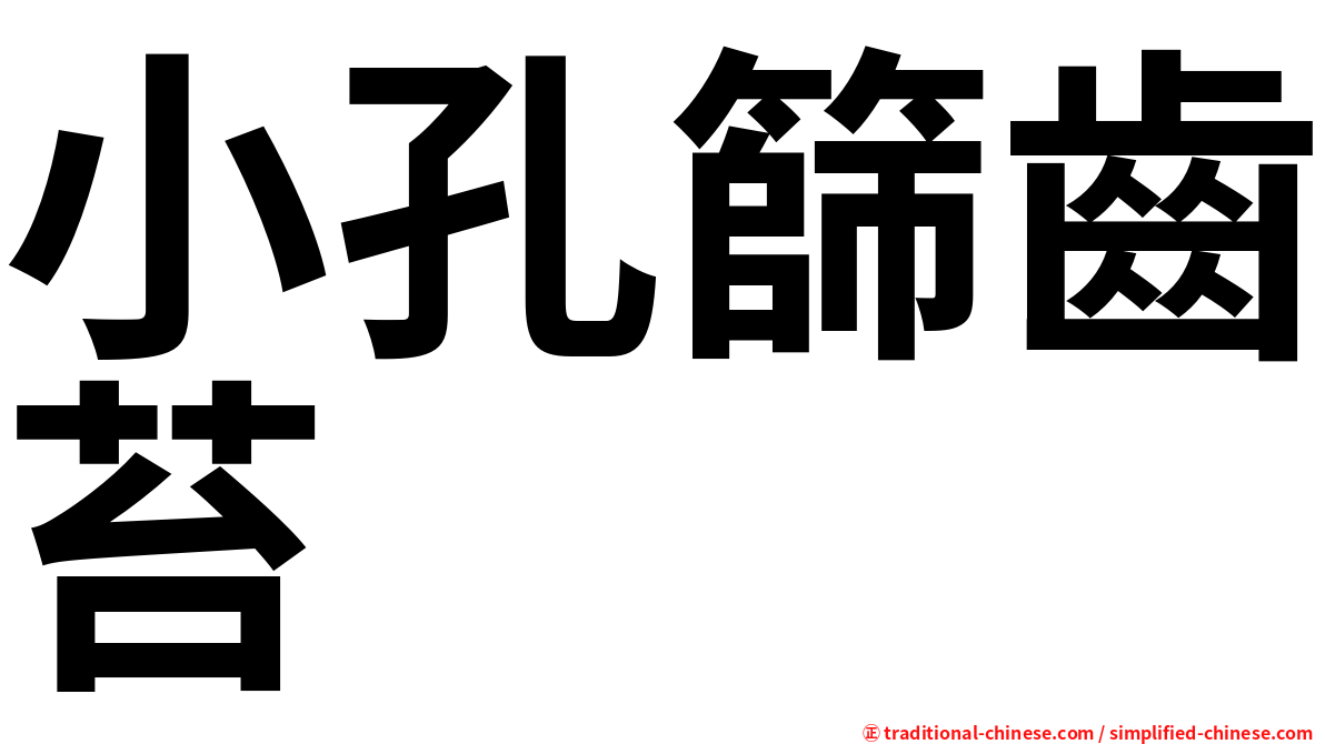 小孔篩齒苔