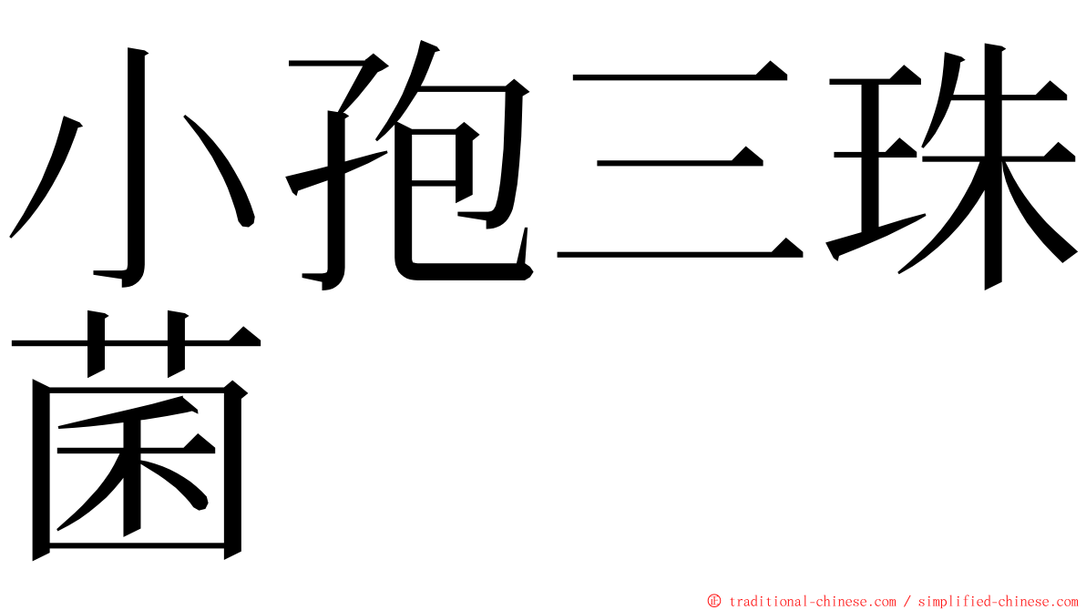 小孢三珠菌 ming font