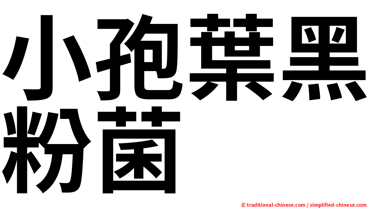小孢葉黑粉菌