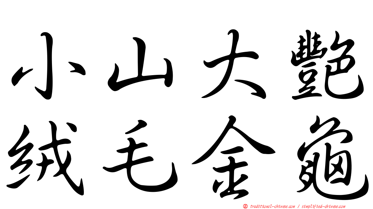 小山大艷絨毛金龜