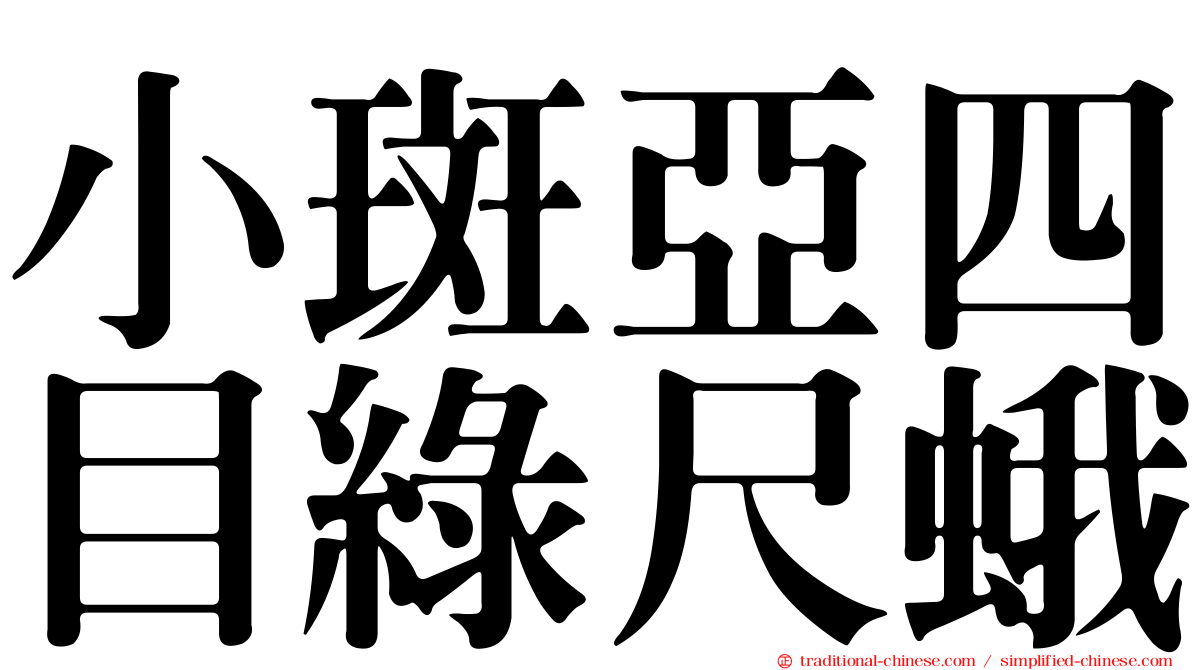 小斑亞四目綠尺蛾