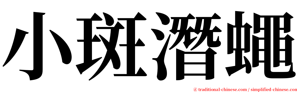 小斑潛蠅 serif font