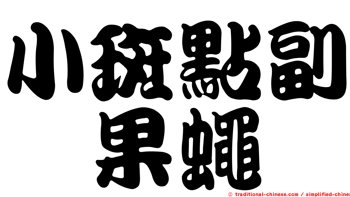 小斑點副菇果蠅