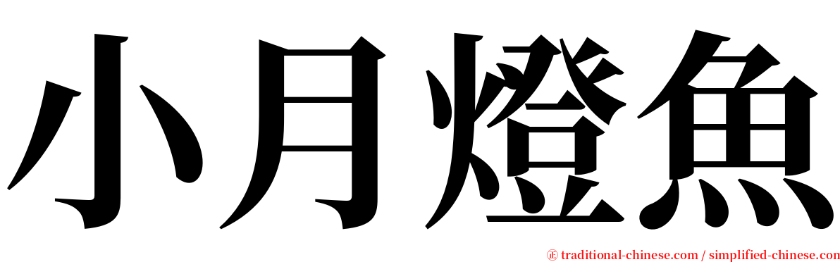 小月燈魚 serif font