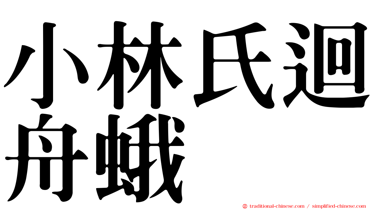 小林氏迴舟蛾