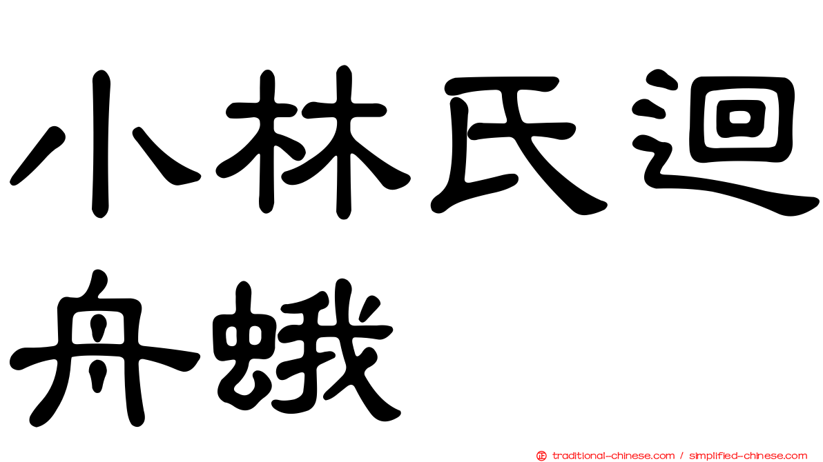 小林氏迴舟蛾