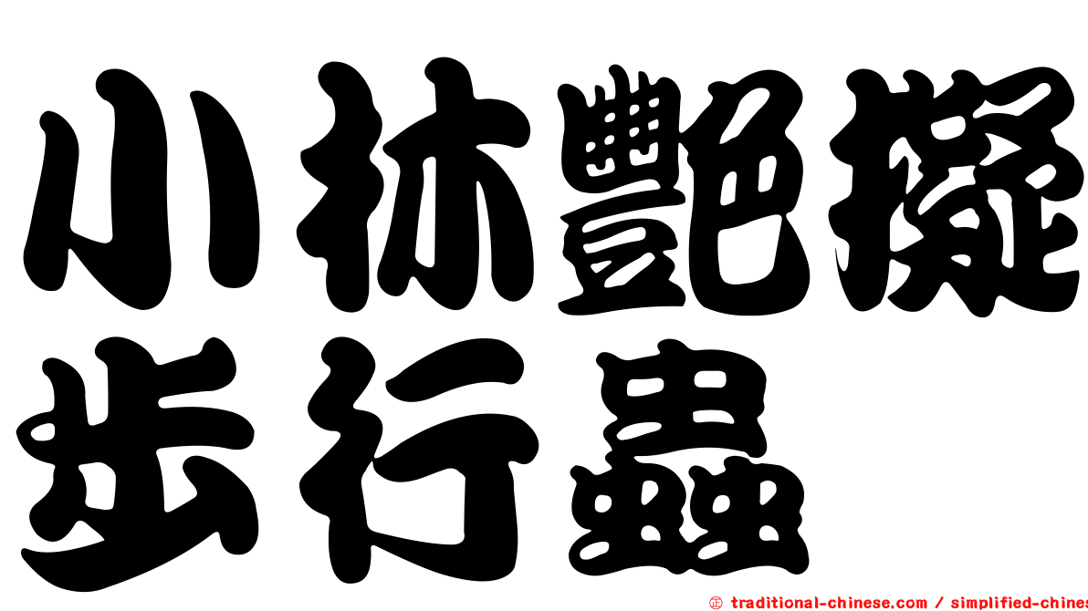 小林艷擬步行蟲