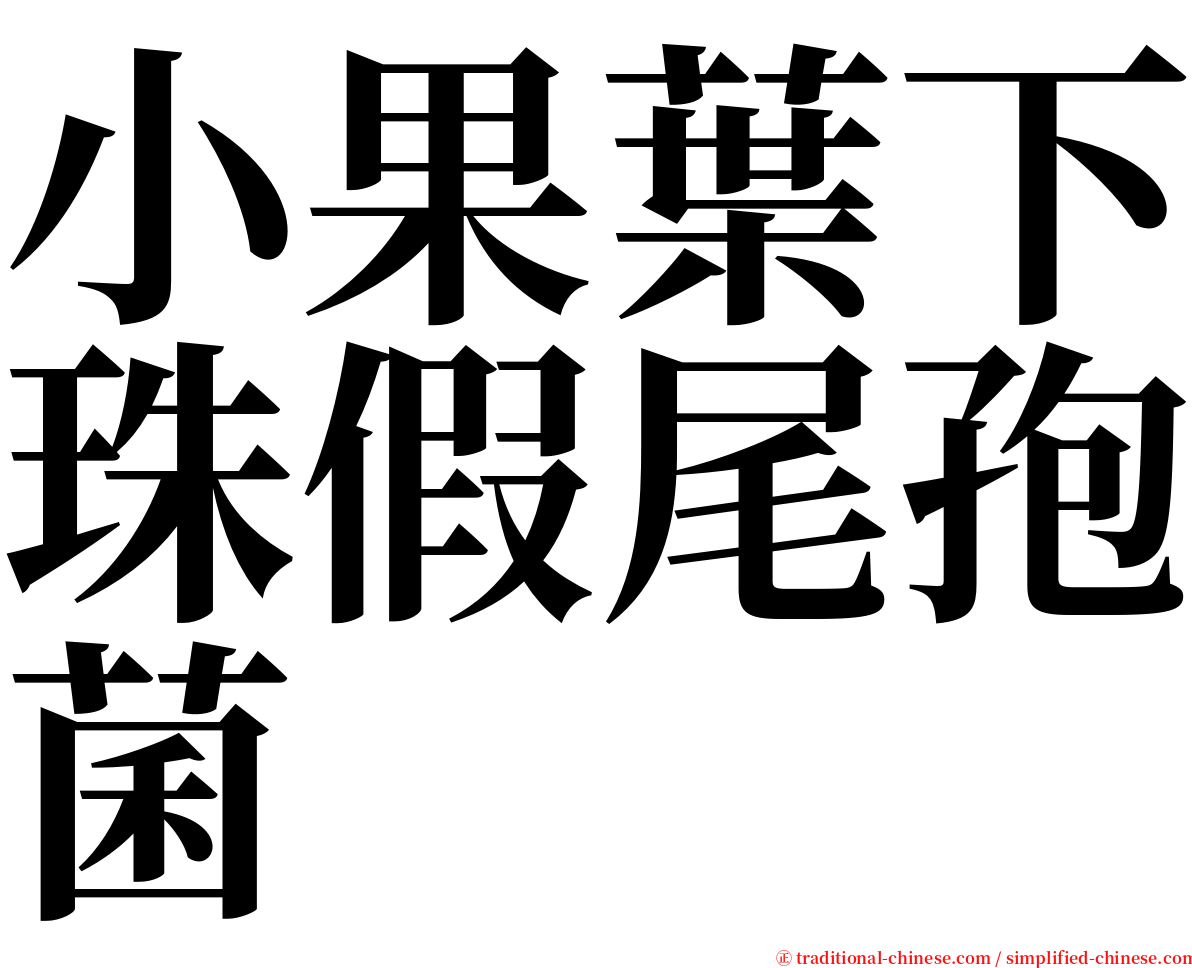 小果葉下珠假尾孢菌 serif font