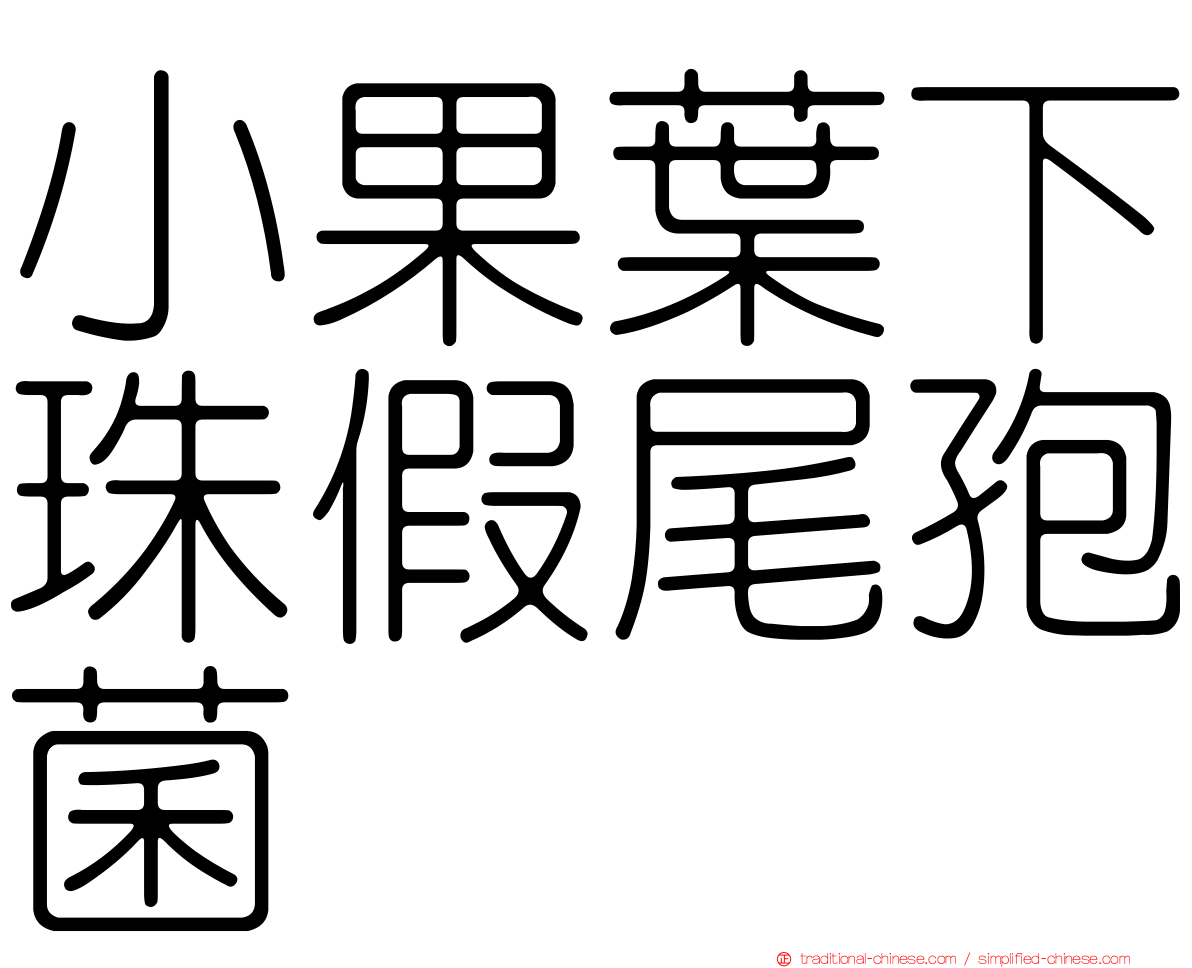 小果葉下珠假尾孢菌