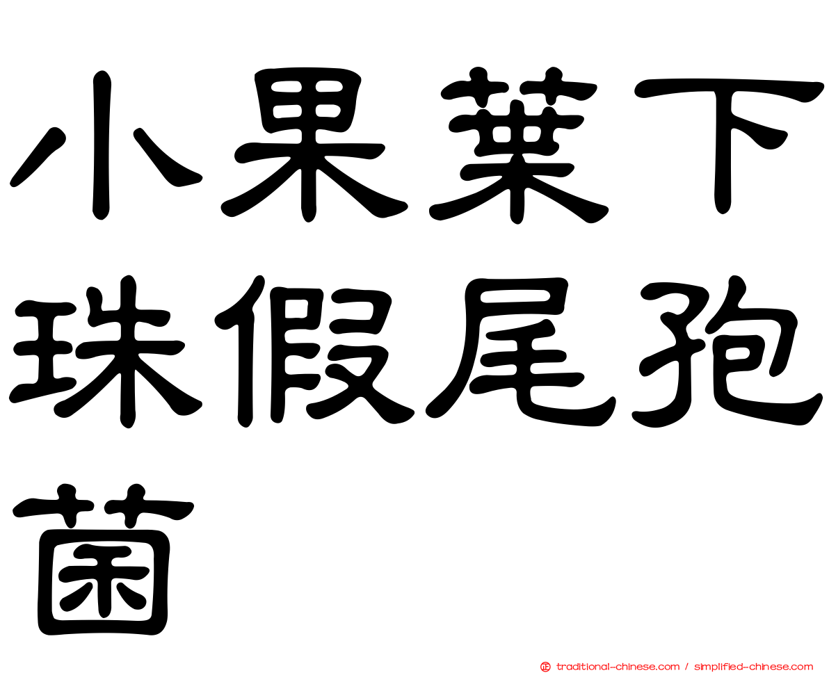 小果葉下珠假尾孢菌