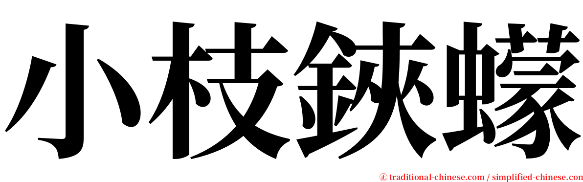 小枝鋏蠓 serif font