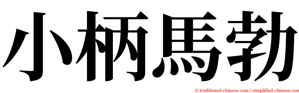 小柄馬勃 serif font