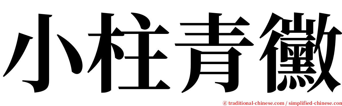 小柱青黴 serif font