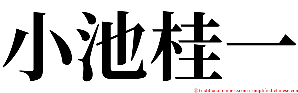 小池桂一 serif font