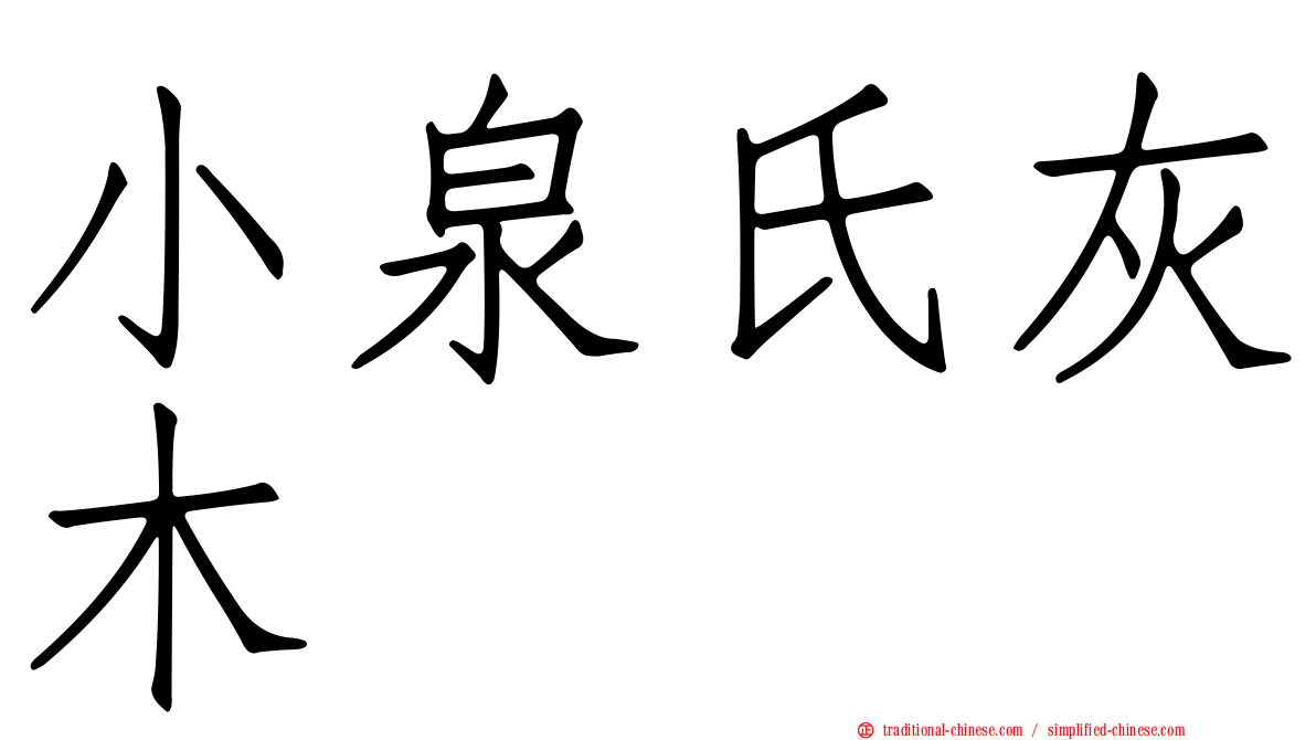小泉氏灰木