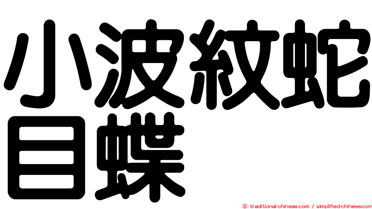 小波紋蛇目蝶