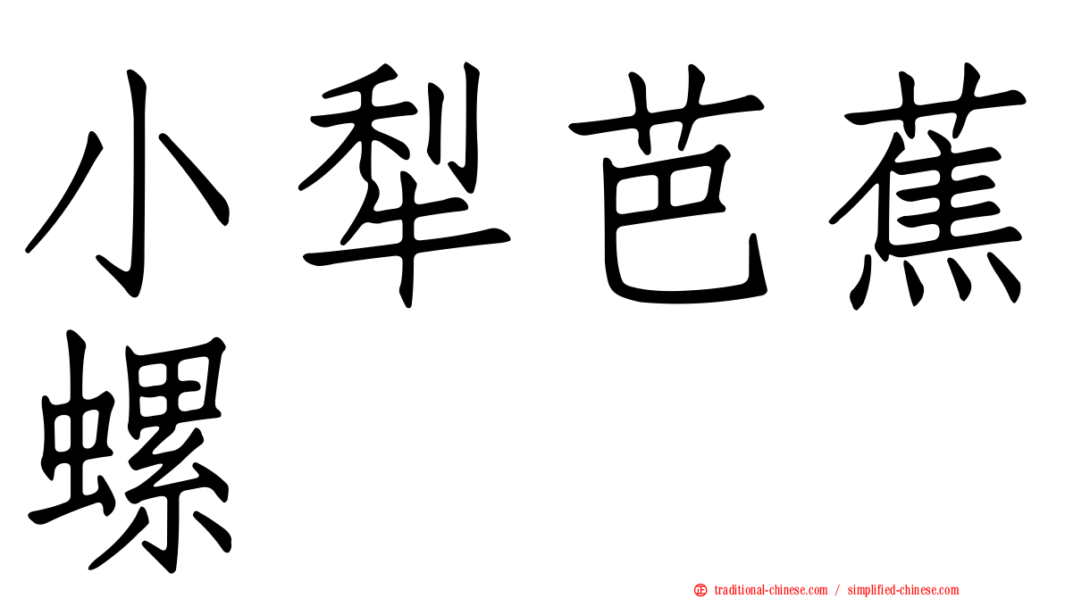 小犁芭蕉螺