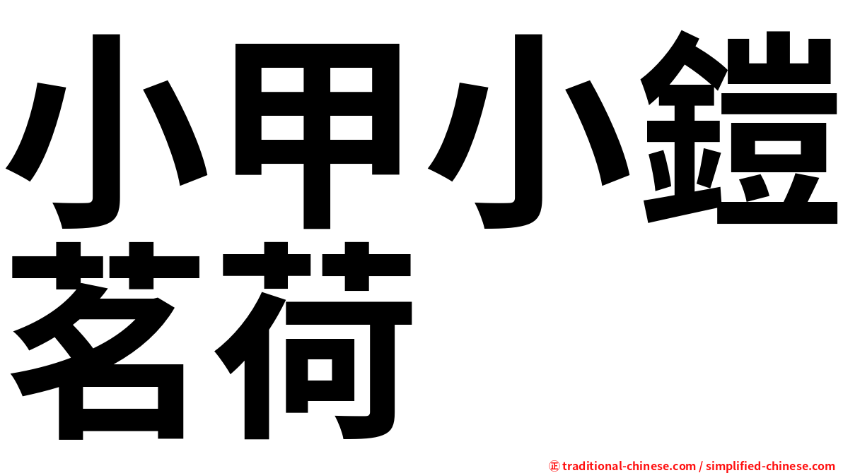 小甲小鎧茗荷