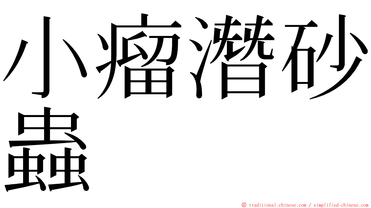 小瘤潛砂蟲 ming font