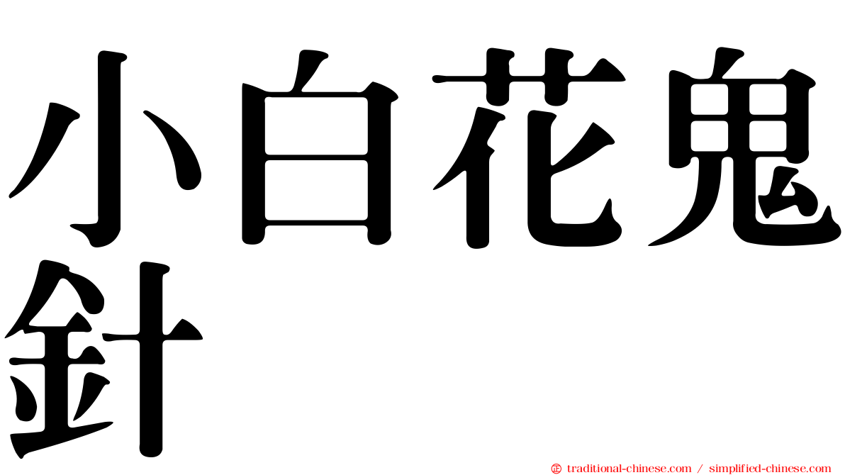 小白花鬼針