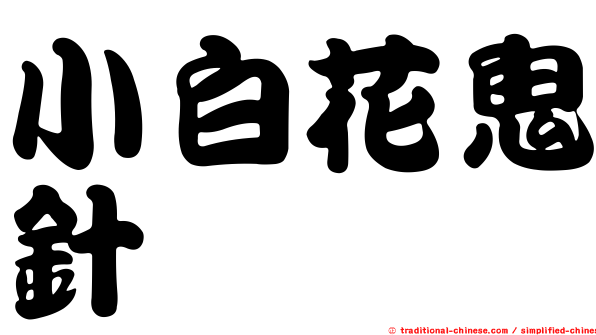 小白花鬼針
