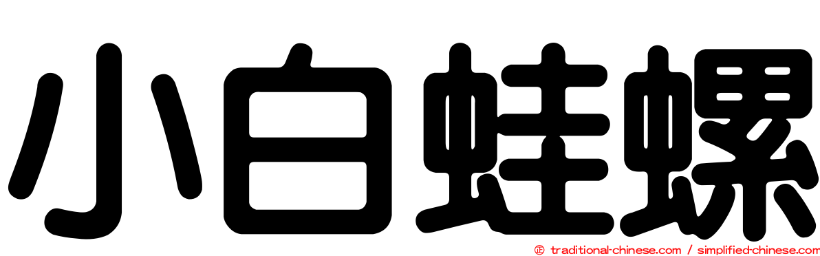 小白蛙螺