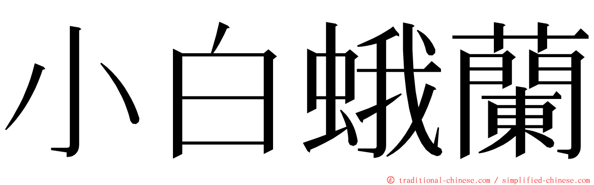 小白蛾蘭 ming font