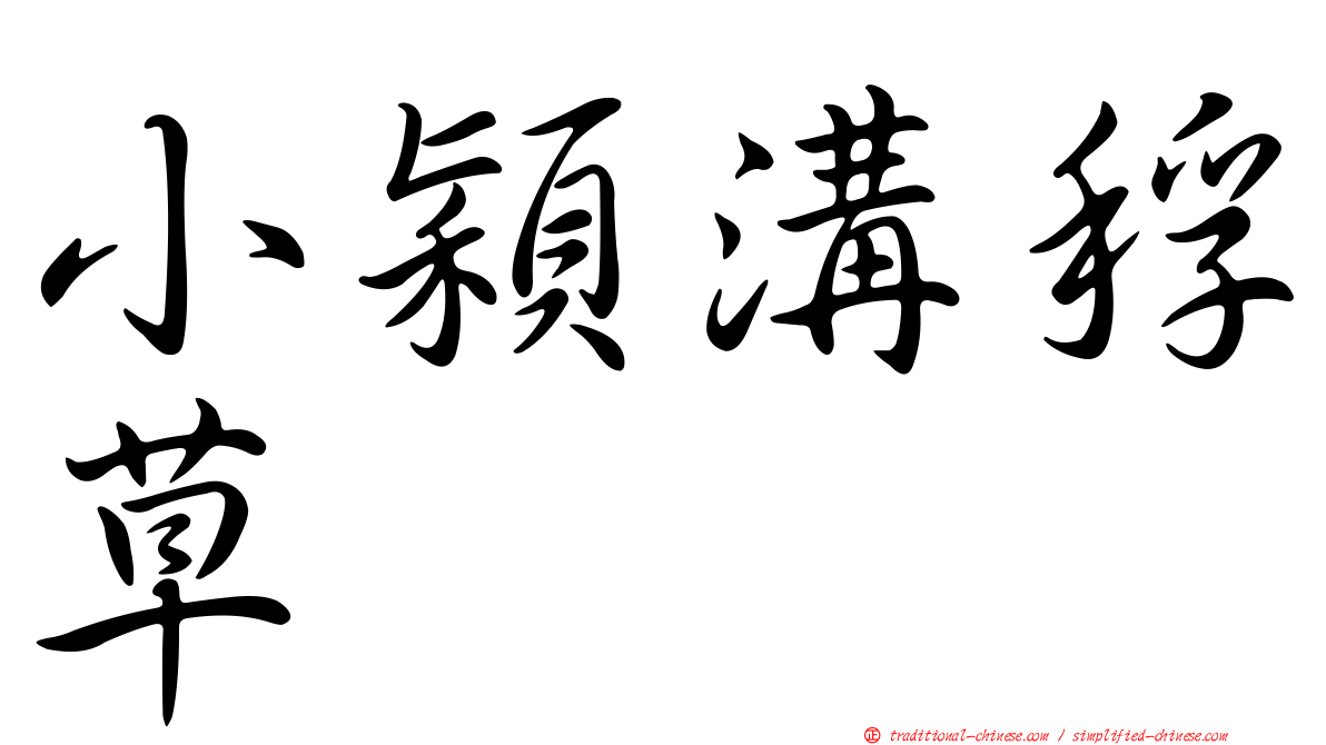 小穎溝稃草