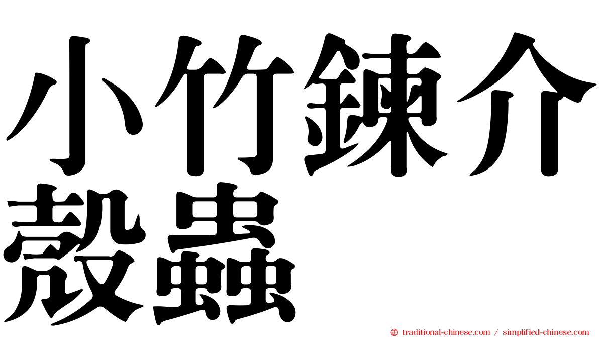 小竹鍊介殼蟲