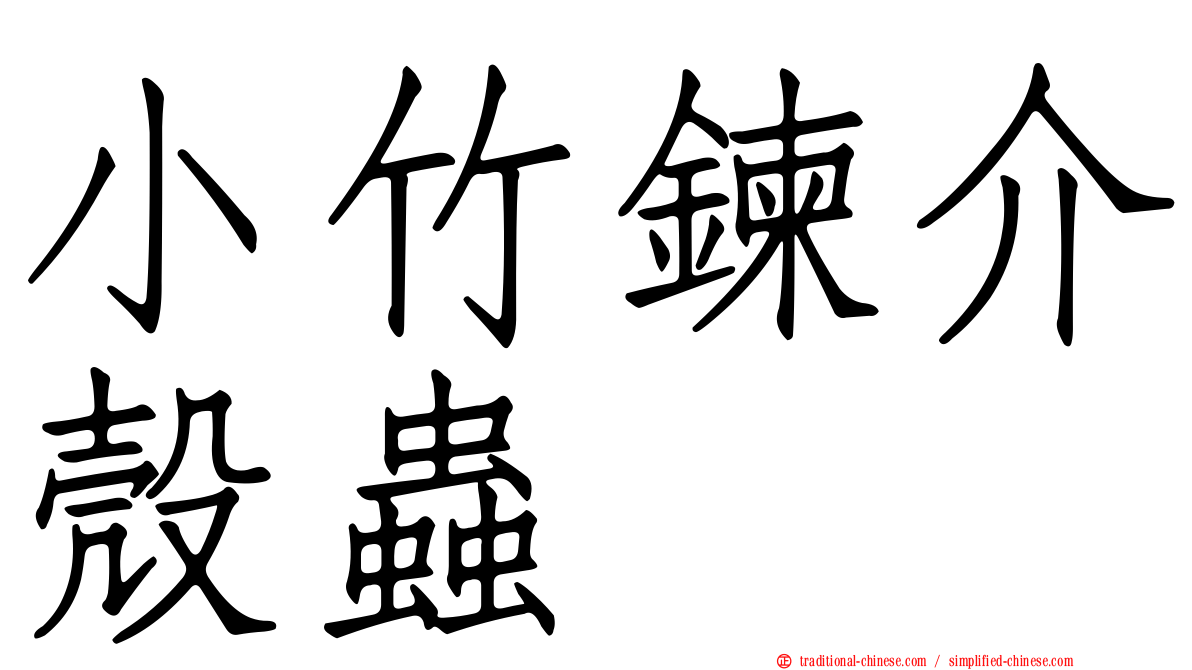 小竹鍊介殼蟲