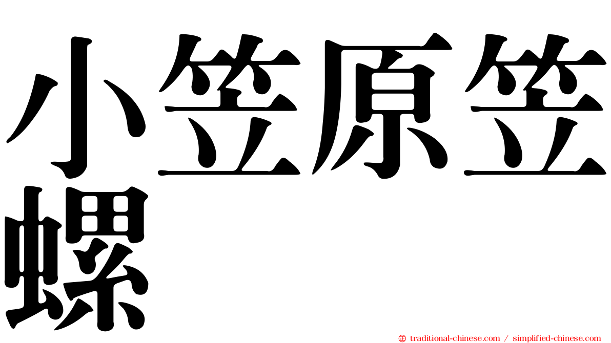 小笠原笠螺