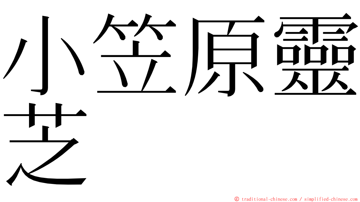 小笠原靈芝 ming font