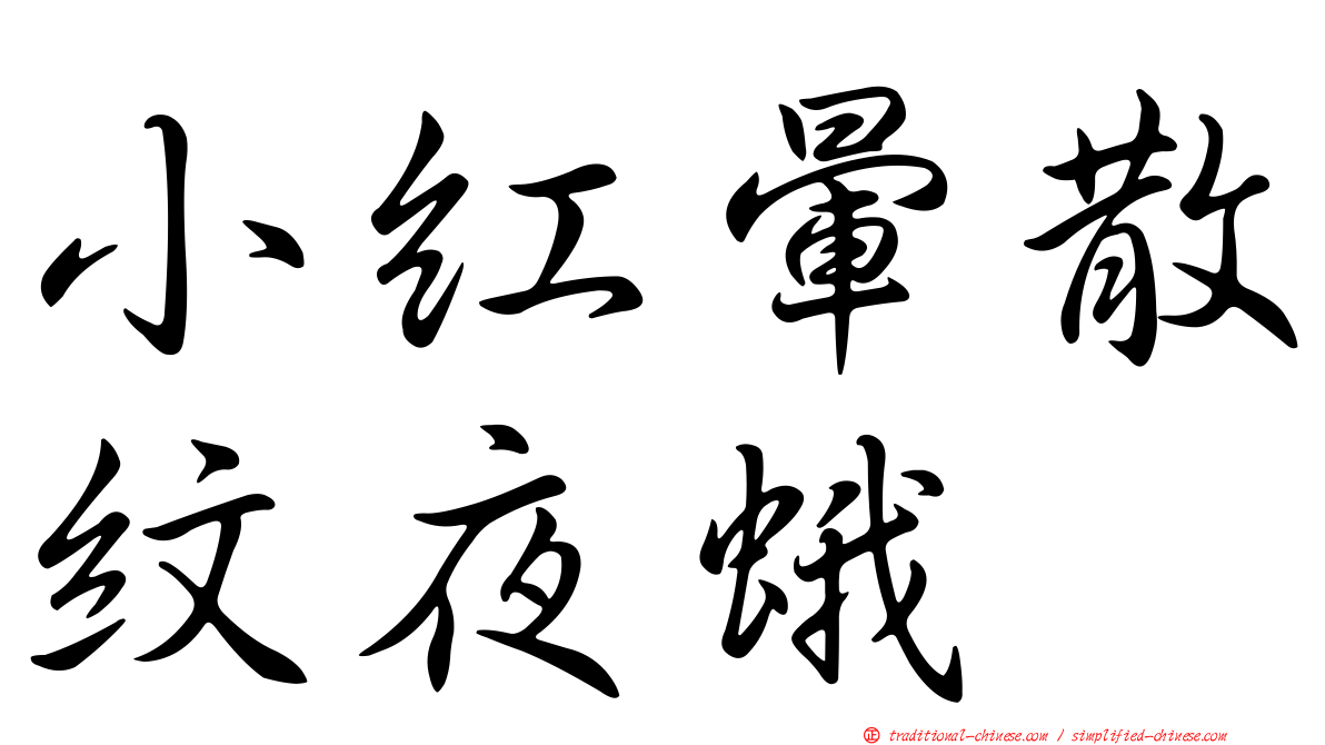 小紅暈散紋夜蛾