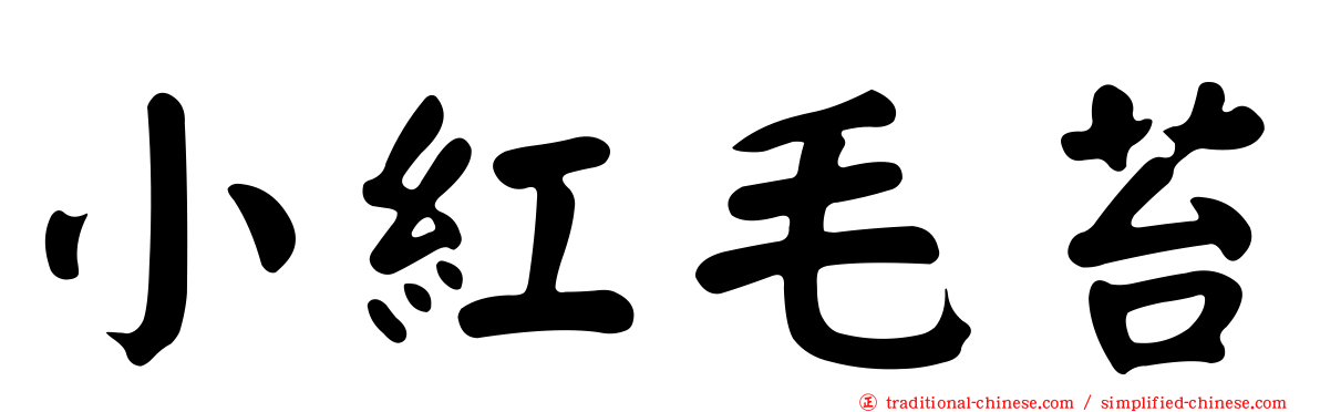 小紅毛苔