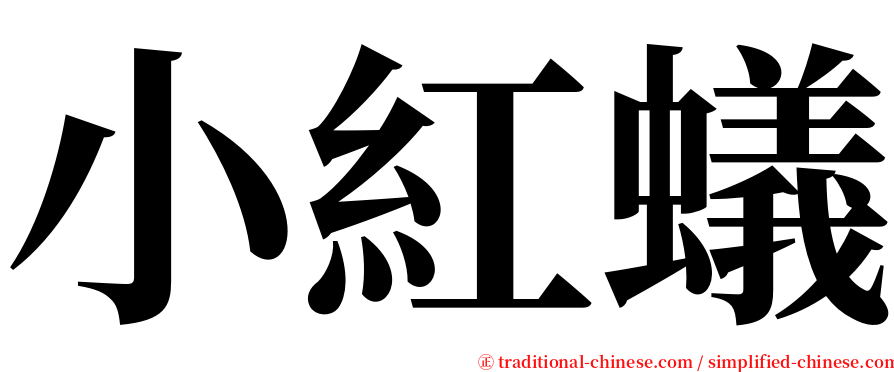 小紅蟻 serif font