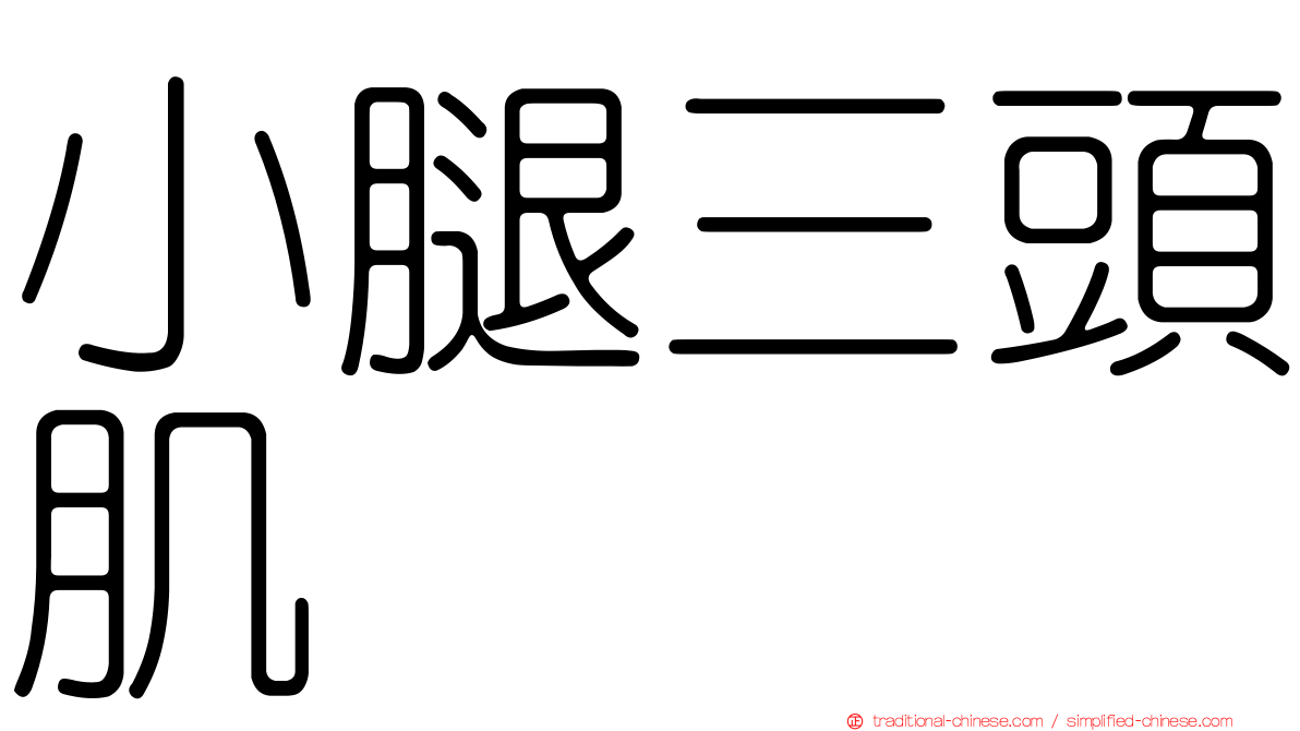 小腿三頭肌