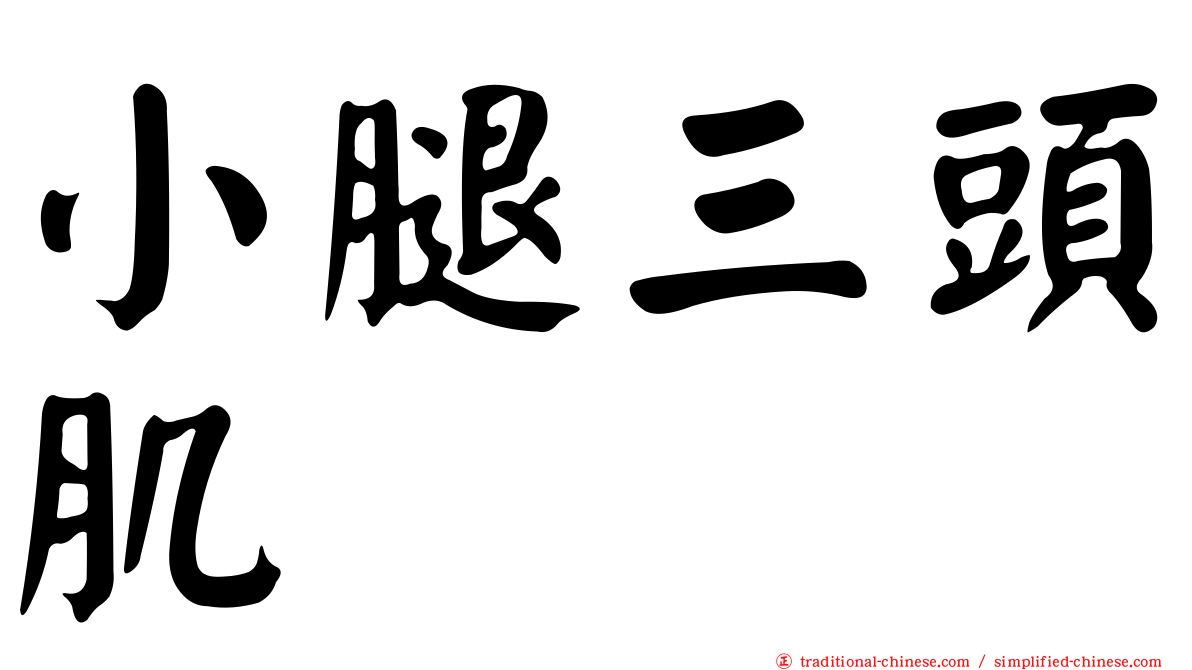 小腿三頭肌